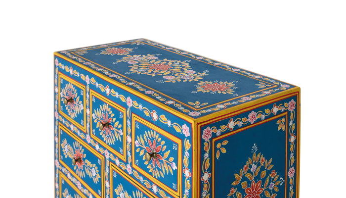 GINER Y COLOMER Buffet haut artisanal en bois de manguier et MDF